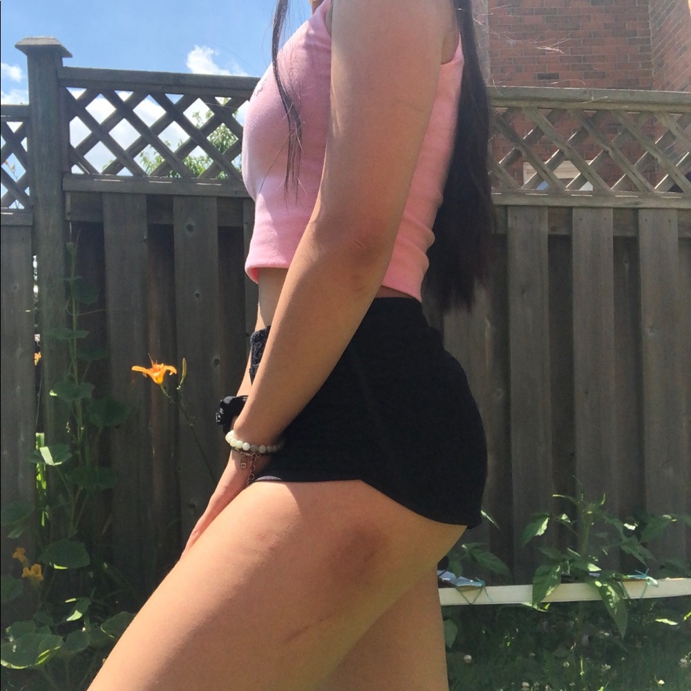 Black Lace Booty Shorts - Picture 3 of 3